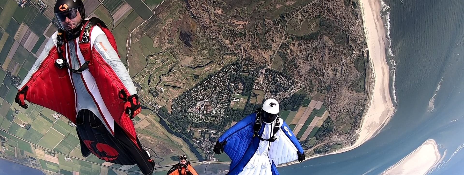 Wingsuit Flyer in the sky